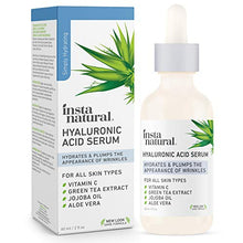 Load image into Gallery viewer, InstaNatural - Hyaluronic Acid Serum - With Vitamin C, Organic &amp; 100% Pure Ingredients for Dry Skin, Wrinkle, Fine Line, Eye Bag Defense - Advanced Anti Aging Moisturizer for Men &amp; Women - 2 oz
