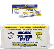 Load image into Gallery viewer, Doctor Butler's Hemorrhoid &amp; Fissure Ointment &amp; Organic Soothing Wipe Bundle

