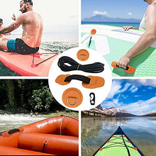 Load image into Gallery viewer, 7Pck D-Ring Patch Kayak D Ring Pads and 20ft Strong Elastic Bungee Shock Cord with Hooks Bungee Deck Rigging Kit for Pvc Inflatable Boat Sup Kayak Canoe Deck Surfboard Raft Stand Up Paddle Board
