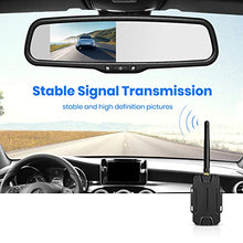 Load image into Gallery viewer, AUTO-VOX T1400 Upgrade Wireless Backup Camera for Car/Trucks,No Wiring, No Interference, OEM Look Rear View Mirror Camera Monitor with IP 68 Waterproof Super Night Vision Back Up Camera
