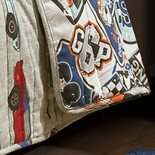 Load image into Gallery viewer, Lush Décor Lush Decor Beige Race Car Kids' 2-Piece Quilt, Reversible Bedding Set for Boys (Twin), White
