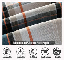 Load image into Gallery viewer, VENZULIA Men's Western Snap Shirt Long Sleeve Regular Fit Plaid Shirts (blueorge. 3XL)
