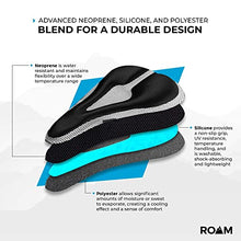Load image into Gallery viewer, Roam: Gel Bike Seat Cushion Cover for Comfort (fits Seats up to 11x8 in) and Universal Motorcycle and Bike Phone Holder (fits Phones up to 3.5 inches) - Premium Bicycle Accessories Bundle

