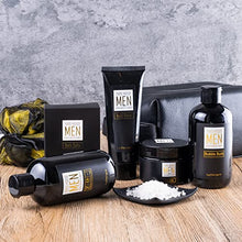 Load image into Gallery viewer, BUNDLE of 2 Sets - Mens Bath and Body Spa Gift Baskets Set - Amber &amp; Sandalwood | Musk &amp; Blonde Woods
