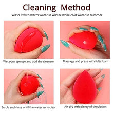 Load image into Gallery viewer, BEAKEY 5 Pcs Makeup Sponge Set, Foundation Blending Beauty Sponge, Flawless for Liquid, Cream, and Powder, Multi-colored Makeup Sponges
