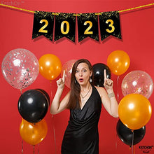 Load image into Gallery viewer, Large, Happy New Year 2023 Banner - 8 Feet, No DIY | Happy New Year Sign, New Years Eve Party Supplies 2023 | Happy New Year Banner 2023 Sign for NYE Decorations 2023 | NYE 2023 New Years Decorations
