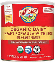 Load image into Gallery viewer, Earth's Best Organic Dairy Infant Powder Formula with Iron, Omega-3 DHA and Omega-6 ARA, 23.2 oz
