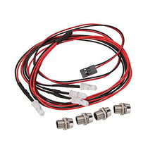 Load image into Gallery viewer, ShareGoo 4Leds LED Light Headlights Taillight Kit Accessories Compatible with Traxxas HSP Tamiya Redcat RC4WD Axial SCX10 RC Car Truck Tank Crawler(2 Red +2 White)
