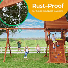 Load image into Gallery viewer, Jungle Gym Kingdom Swing Set Hangers - 4 Heavy Duty Brackets with Locking Snap Hooks for Porch, Patio, Playground - Indoor/Outdoor Hardware &amp; Accessories
