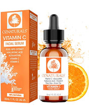 Load image into Gallery viewer, OZNaturals Vitamin C Serum For Face with Hyaluronic Acid - Anti Aging Serum &amp; Hyperpigmentation Treatment With Pure Vitamin E Oil and Rosehip Oil - All Natural Antioxidant Facial and Skin Serum For A Brighter, Even Skin Tone - 1 Fl Oz
