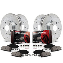 Load image into Gallery viewer, Power Stop K1715 Front and Rear Z23 Carbon Fiber Brake Pads with Drilled &amp; Slotted Brake Rotors Kit
