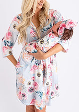 Load image into Gallery viewer, Maternity Robe and Matching Baby Set (Dusty Pink, Large)
