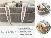 Load image into Gallery viewer, Lily Miles Baby Diaper Caddy - Large Organizer Tote Bag for Infant Boy or Girl - Baby Shower Gift - Nursery Must Haves - Registry Favorites - Collapsible Newborn Caddie Car Travel
