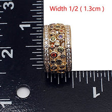 Load image into Gallery viewer, Hermosa Jewelry 18K Rose Gold Plating Gemstone Ring Set Garnet Amethyst Peridot Morganite 7 8 9 (7)
