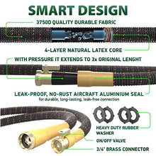 Load image into Gallery viewer, Garden Hose Expandable Set 100ft - Superior Strength 3750D / 4-Layers Latex/Extra-Strong Brass Connectors / 10-Way Durable Zinc Water Spray Nozzle, 2-Way Pocket Flexible Splitter (100 feet)
