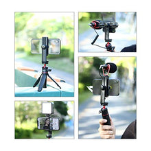 Load image into Gallery viewer, Phone Tripod Mount with Cold Shoe, ULANZI Universal Cell Phone Tripod Adapter, Smartphone Stand Holder for Monopod Selfie Stick Fits iPhone Samsung and All Phones, 360 Rotation, Adjustable Clamp
