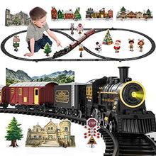Load image into Gallery viewer, Train Set for Boys 4-7 w/ Smoke, Sounds &amp; Light, Electric Classical Steam Engine Locomotive for Toddlers 2-4, Rechargeable Model Trains Kit Toys w/ Passenger Carriage for Kids Age 3-4
