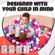 Load image into Gallery viewer, Click N' Play Ball Pit Balls for Kids, Plastic Refill Balls, 200 Pack, Phthalate and BPA Free, Includes a Reusable Storage Bag with Zipper, Pastel, Gift for Toddlers and Kids
