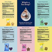 Load image into Gallery viewer, Tea Drops Lightly Sweetened Organic Loose Leaf Tea Party Pack Sampler | Includes Citrus Ginger, Blueberry Acai, Rose Earl Grey, Sweet Peppermint, and Matcha Green | 25 Tea Drops with a Unique Gift Box
