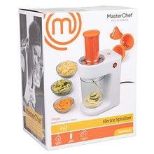 Load image into Gallery viewer, MasterChef Electric Spiralizer- 3-in-1 Vegetable Noodle Pasta Maker w 3 Different Zoodle Slicing Styles and XL Hopper- FREE Recipe Guide
