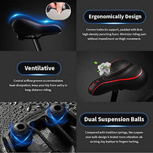 Load image into Gallery viewer, Xmifer Oversized Bike Seat, Comfortable Bike Seat - Universal Replacement Bicycle Saddle - Waterproof Leather Bicycle Seat with Extra Padded Memory Foam - Bicycle Seat for Men/Women

