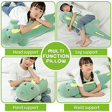 Load image into Gallery viewer, 31.4" Dinosaur Plush Toy Pillow,Cute Dinosaur Stuffed Animals Doll,Soft Lumbar Back Cushion Big Dinosaur Plushies Stuffed Toy Cute Pillows,Great Gift for Kids Birthday,Valentine

