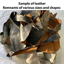 Load image into Gallery viewer, Memory Cross 3 lbs Real Cowhide Leather Scrap for Crafting - Remnants from Furniture Making, Soft and Flexible, and Sizes - 4-15 Pieces
