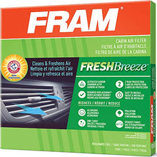 Load image into Gallery viewer, FRAM Fresh Breeze Cabin Air Filter with Arm &amp; Hammer Baking Soda, CF10134 for Honda Vehicles, Package may vary , white
