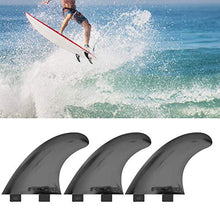 Load image into Gallery viewer, Keenso Surf Boards Fin, 3Pcs/Set 2 Colors FCS Single Heads Surfboard Fins Surfboard Accessory(Black)
