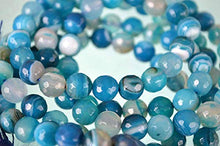Load image into Gallery viewer, Blue Lace Agate mala Beads Necklace 108 Prayer Beads Handmade japa mala w/Lapis Lazuli guru Bead. Energized Meditation Beads for Chanting Mantra Awakening Chakra - w/Velvet Pouch
