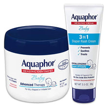Load image into Gallery viewer, Aquaphor Baby Skin Care Set - Includes 14 Oz. Jar of Advanced Healing Ointment &amp; 3.5 Oz Tube of Diaper Rash Cream, 2 Piece Set, 1 Count
