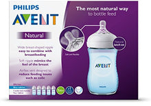 Load image into Gallery viewer, Philips Avent Natural Baby Bottle, Blue, 9oz, 5pk, SCF013/59
