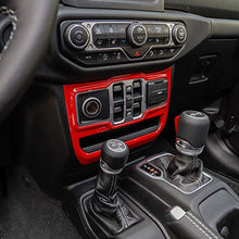 Load image into Gallery viewer, JeCar Window Control Panel Trim Cover Interior Decoration Accessories for 2018-2022 Jeep Wrangler JL JLU &amp; 2020-2022 Gladiator JT, Red
