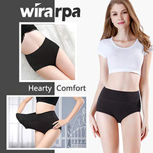 Load image into Gallery viewer, wirarpa Women's Cotton Underwear High Waisted Full Briefs Ladies Comfortable No Muffin Top Panties 4 Pack Size 5, Small
