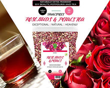Load image into Gallery viewer, Dualspices Rose Buds &amp; Petals Tea 4 Oz - Food Grade Edible Fragrant Natural Healthy Best for Tea, Baking, Making Rose Water, Crafting Freshest Directly from BULGARIA
