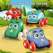 Load image into Gallery viewer, Toy Life Plush Elephant Baby Toys - Newborn Baby Musical Toys for Baby 0 to 36 Months &amp; Soft Dinosaur Pull Back Cars for Toddlers 1-3 Baby Car Toy Soft Pull Back Vehicles Dinosaur Toys for Tod
