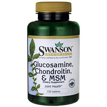 Load image into Gallery viewer, Glucosamine, Chondroitin, &amp; Msm 240 Tabs Made in USA by Swanson 2 pack of 120 Tabs
