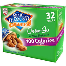 Load image into Gallery viewer, Blue Diamond Almonds Whole Natural Raw Almonds 100 Calorie On The Go Bags, 32 Count
