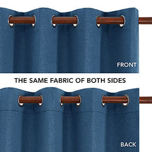 Load image into Gallery viewer, Deconovo 100% Sun Light Blocking Long Curtains, Thermal Insulated Blakcout Curtains &amp; Drapes for Sliding Glass Door - 2 Panels, 52x95 Inch, Aegean Blue
