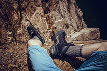 Load image into Gallery viewer, Time May Tell Mens Merino Wool Hiking Cushion Socks Pack (2Brown,Light grey,Dark grey(4 pairs), US Size 5~9)
