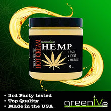 Load image into Gallery viewer, GreenIVe Hemp Hot Cream Soothing Moisturizing Hemp Hot Cream Exclusively on Amazon (8 oz Jar)
