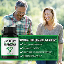 Load image into Gallery viewer, Extra Strength Horny Goat Weed Extract with Muira Puama, Maca Root, L Arginine, Tribulus - for Men &amp; Women - All Natural Energy Boost (60 Count)
