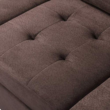 Load image into Gallery viewer, Sectional Sofa Sets with Chaise Lounge and Ottoman Storage 3-Seat Sofa Couch for Living Room Furniture (Red Brown)
