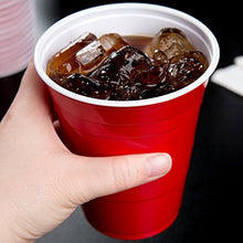 Load image into Gallery viewer, Stack Man Red [16 oz-100 Pack] Party, Cold Drink Plastic Disposable Cups, 100 Count (Pack of 1)
