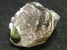 Load image into Gallery viewer, Green Tourmaline Crystal On Quartz Matrix From Brazil - 1.1"

