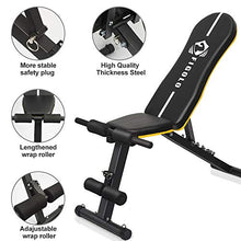 Load image into Gallery viewer, figolo Workout Bench, Adjustable Weight Bench with Wider Backrest/Seat for Full Body Workout Home Gym Strength Training Press bench with Easy Folding [2020 New Version]
