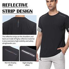 Load image into Gallery viewer, visionreast Men's Sports T-Shirt Stretch Tee Short Sleeve Raglan Sleeve Running Gym Bodybuilding Athletic Tee Shirts

