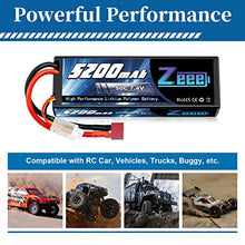 Load image into Gallery viewer, Zeee 7.4V Lipo Battery 2S 50C 5200mAh Lipos Hard Case with Dean-Style T Connector for RC Car Trucks 1/8 1/10 RC Vehicles(2 Packs)
