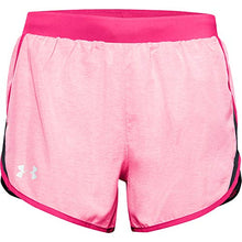 Load image into Gallery viewer, Under Armour Women's Fly By 2.0 Running Shorts , Cerise Full Heather (653)/Reflective , Medium
