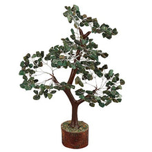Load image into Gallery viewer, FASHIONZAADI Green Aventurine Gemstone Chakra Bonsai Tree Healing Crystals Chakra Trees Reiki Stone Goodluck Chakras Crystal Home Office Living Room Table Décor Gift Size 10-12 Inch (Silver Wire)
